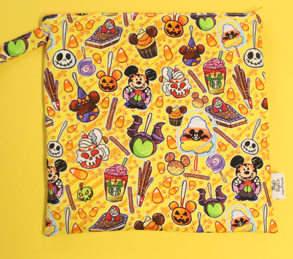 Spooky Snacks Yellow, Reusable Bags