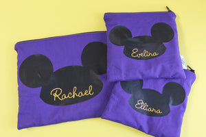 Custom Mouse Ear Bags Purple {Made to Order 2-3 Weeks}