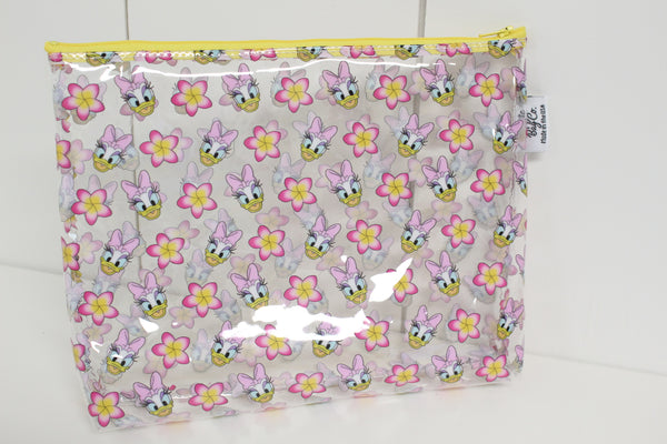 Floral Faces Mrs. Duck~Extra Essentials Clear Bag