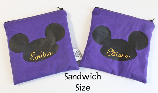 Custom Mouse Ear Bags Purple {Made to Order 2-3 Weeks}